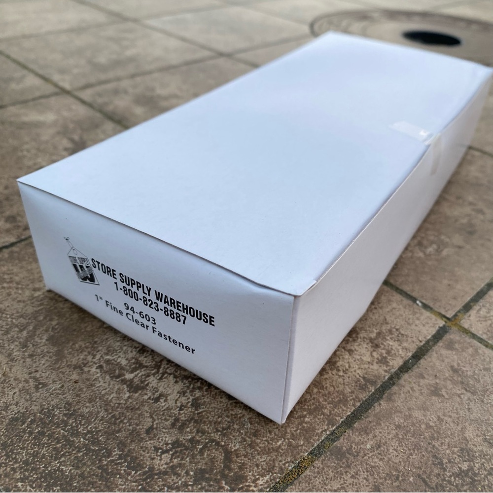 Box 5,000 FINE Fabric 1 inch Clear Tagging Fasteners Barbs